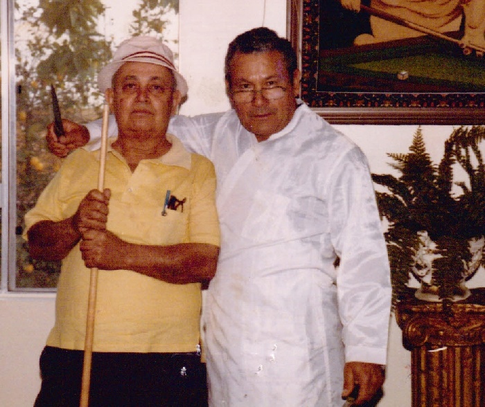 Weekend shooting pool, eating and drinking of course