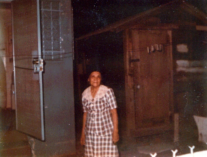 In her backyard on 111th. (about 1970's)